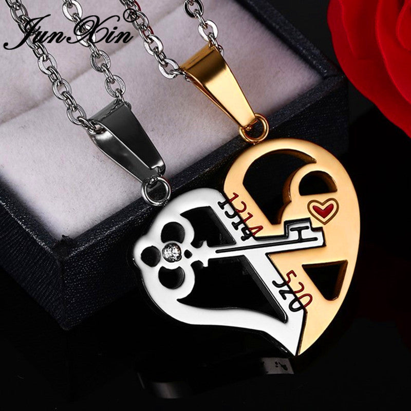 CPA1-Love Key Combination Couple Necklace