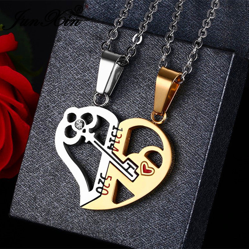 CPA1-Love Key Combination Couple Necklace